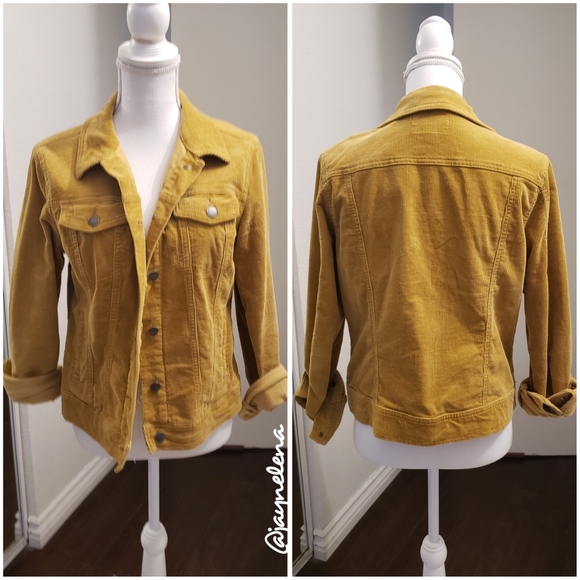 Universal Thread Jackets & Blazers - Universal Thread - Mustard Yellow Corduroy Lightweight Button Down Jacket